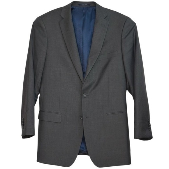 Mantoni Other - Mantoni Blazer Mens Charcoal Gray 100% Virgin Wool 2-Button Dark Academia 42-44R